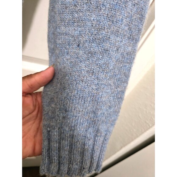 Gap Men Light Blue 100% Wool Blend Crewneck Sweater Size L - Picture 4 of 8